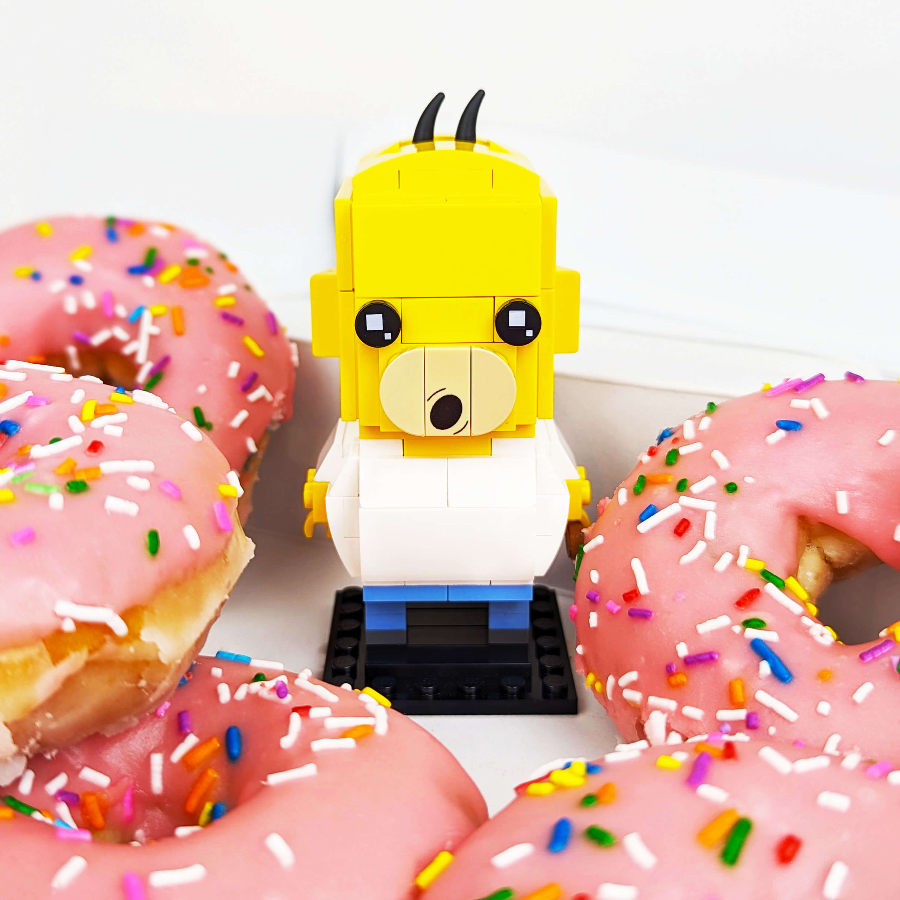Homer Brick Head - Custom Build Set - Made Using LEGO® Parts